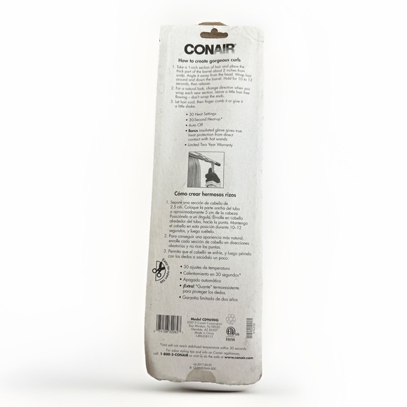 Conair Curling Iron Ceramic 365F High Even Heat Bonus Glove New CD969DG 1-1/2 In - Picture 4 of 4